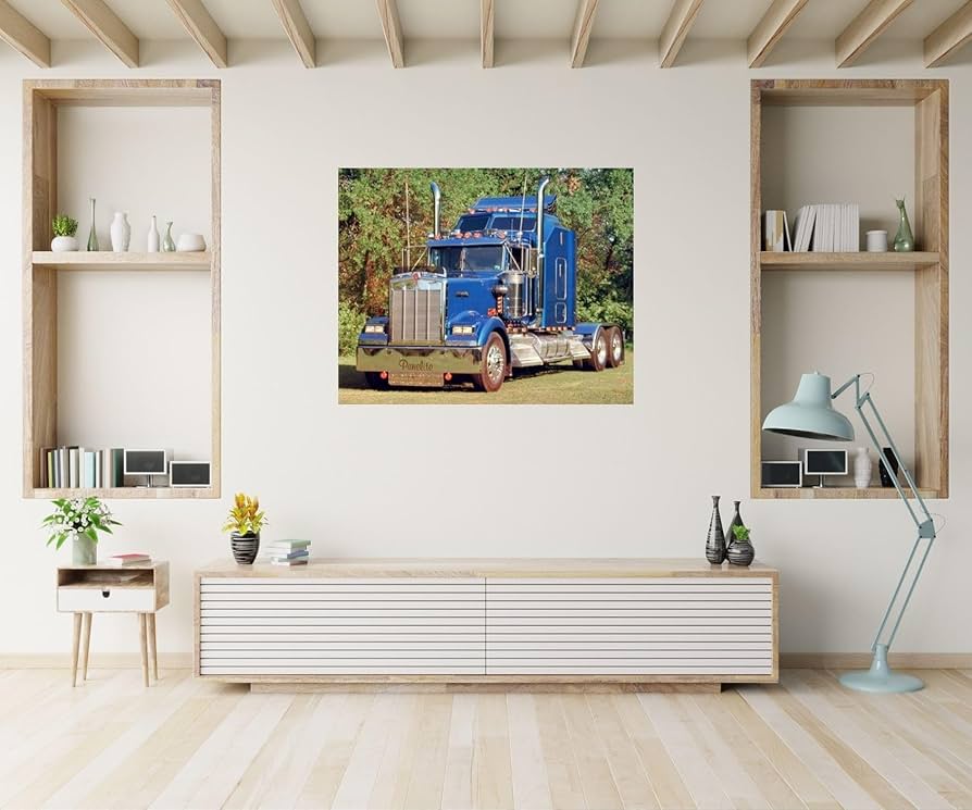 Amazon.com: Construction Truck Wall Decor Picture 1993 Blue